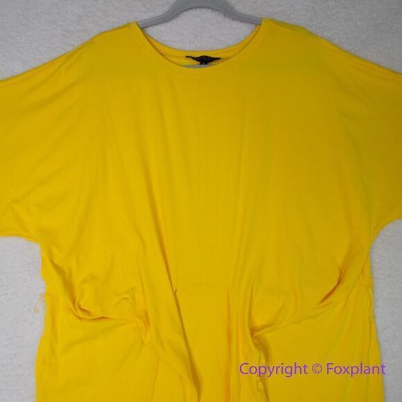 NEW Eloquii‎ yellow Cross Front Flutter Sleeve Dress, size 16 - Picture 4 of 16